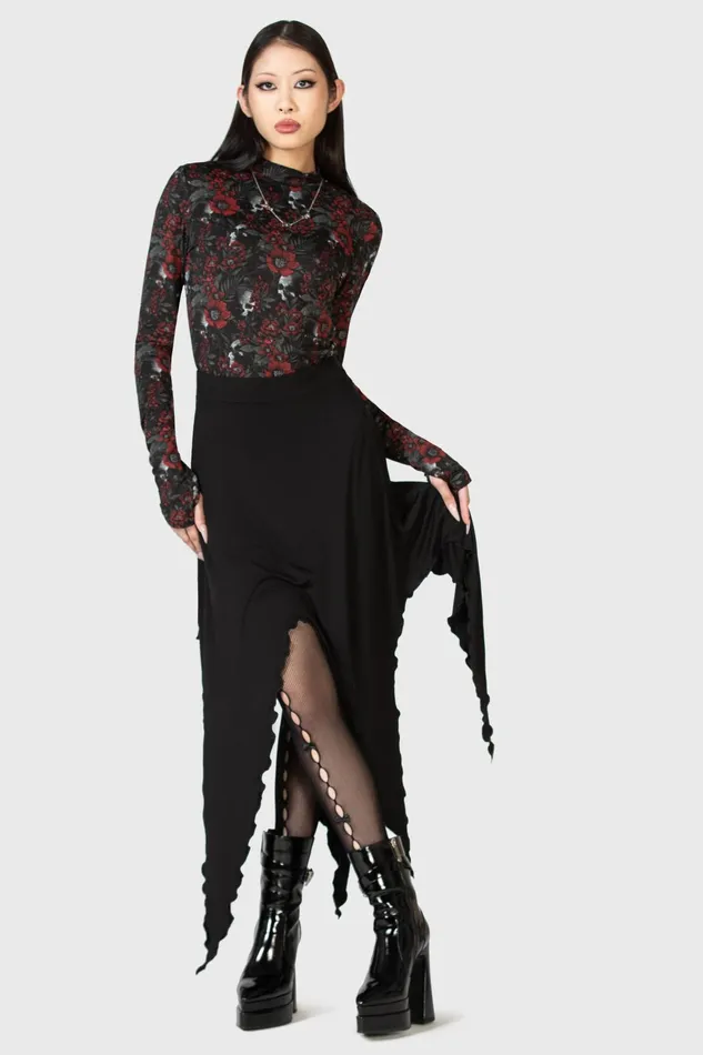 Women Midi Skirts Killstar Creeping Willow Midi Skirt