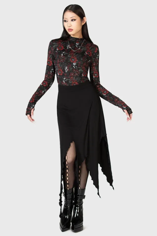 Women Midi Skirts Killstar Creeping Willow Midi Skirt
