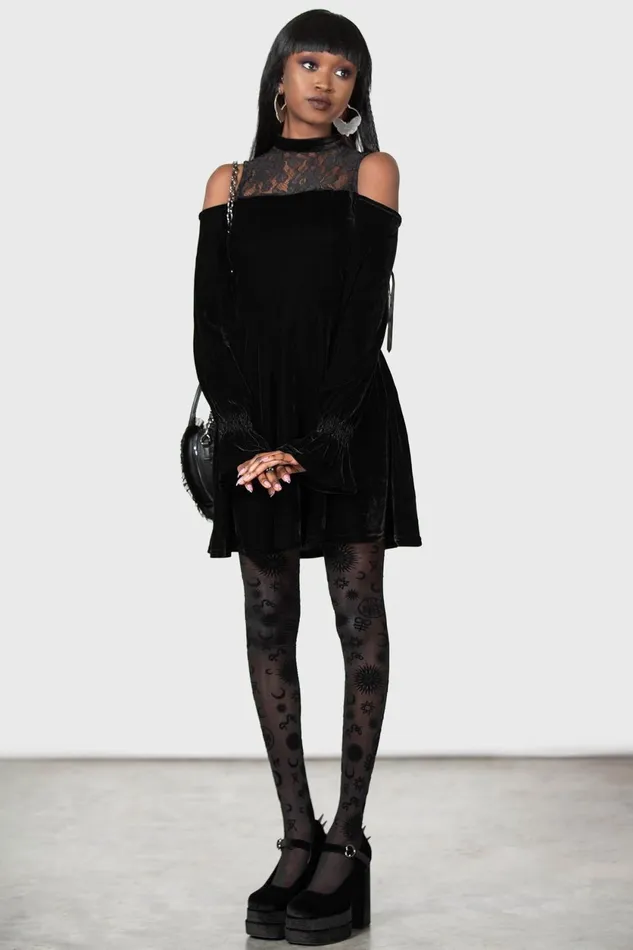 Women Mini Killstar Baby Angeles Skater Dress