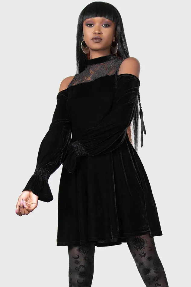 Women Mini Killstar Baby Angeles Skater Dress