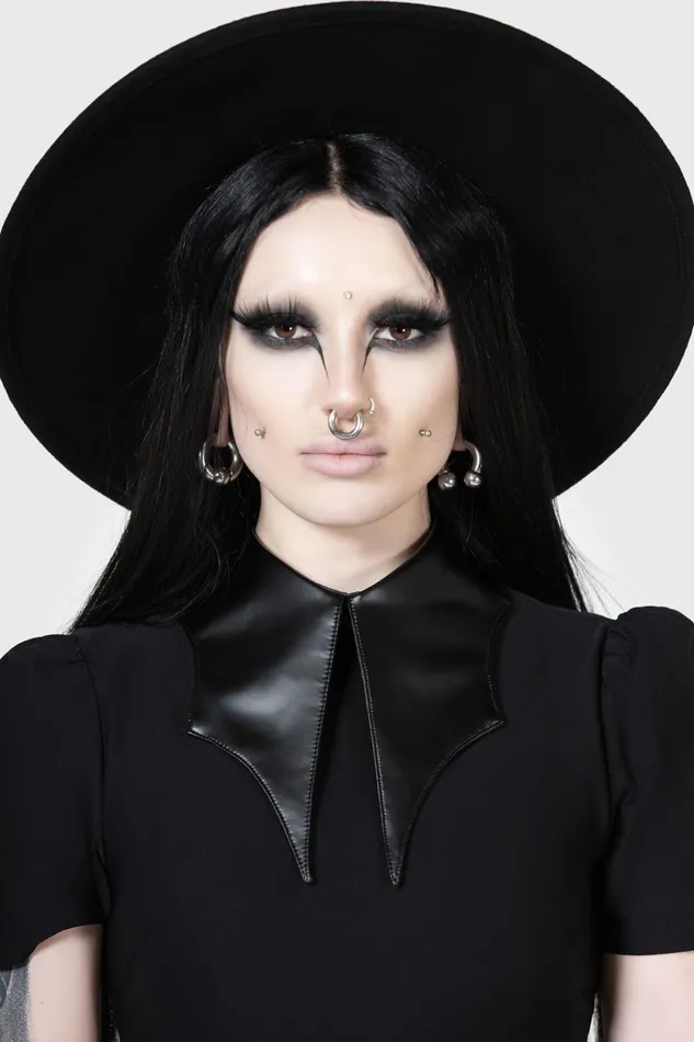 Women Mini Killstar Chapel Collar Dress