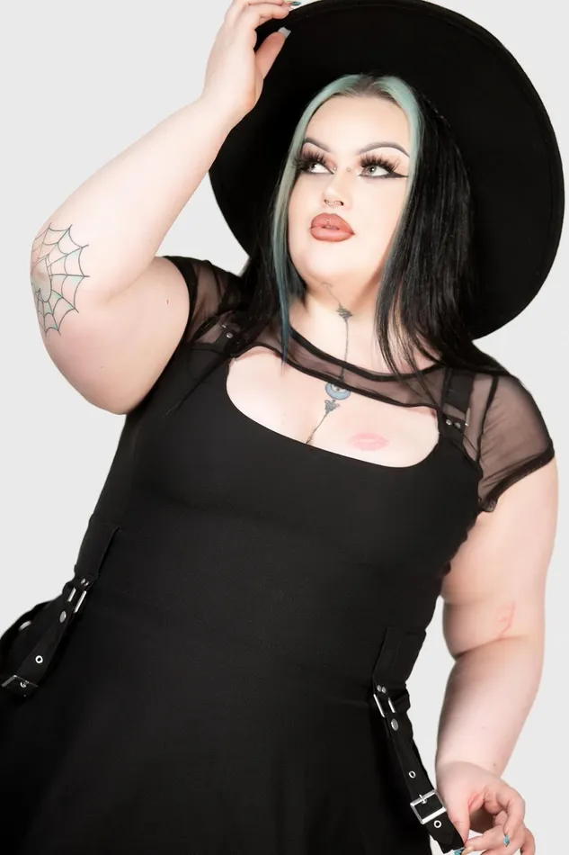 Women Mini Killstar Kounter Kulture Skater Dress