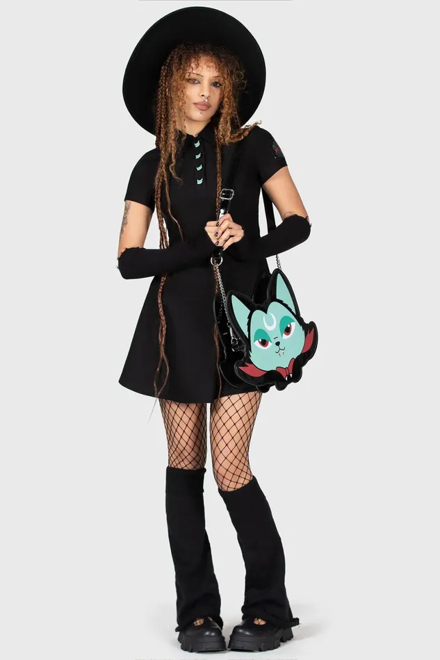 Women Mini Killstar Lil Vampurr Collar Dress