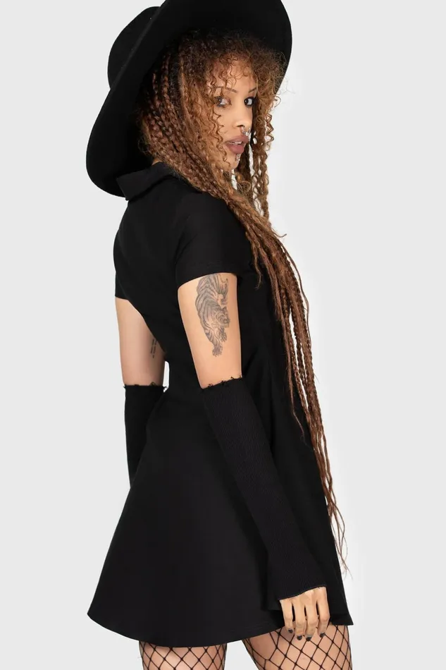 Women Mini Killstar Lil Vampurr Collar Dress