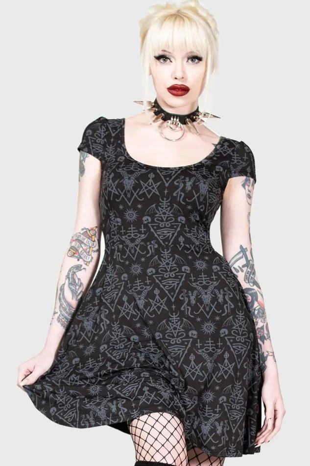 Women Mini Killstar Maiden039s Spirit Skater Dress