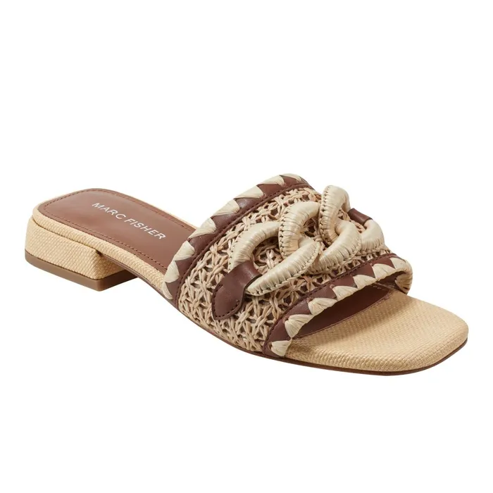 Women Myami Slide Sandal Naturalbrown Marc Fisher Mules and Slides