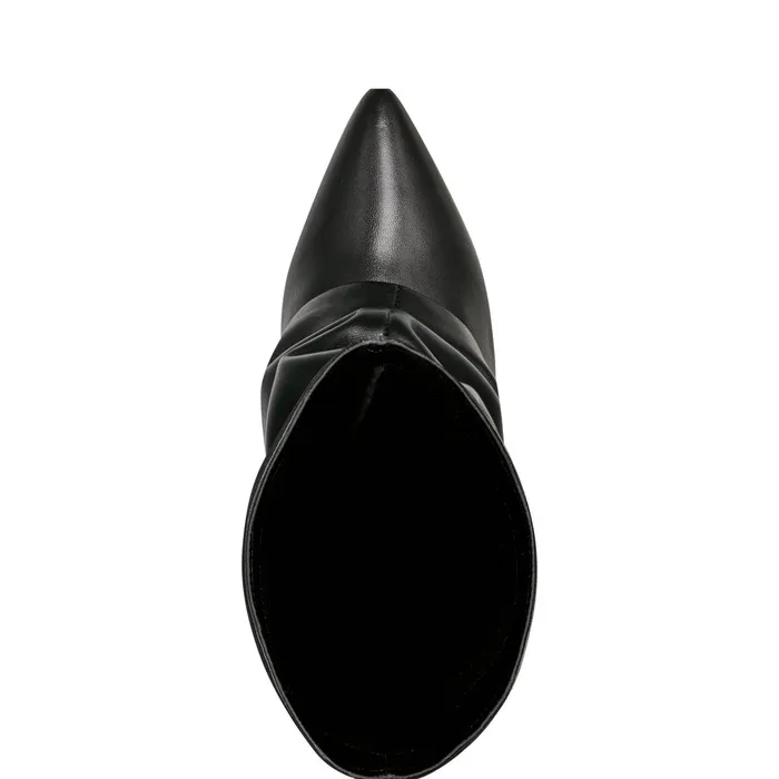 Women Nairine Foldover Dress Boot Black Leather Marc Fisher Dress Boots