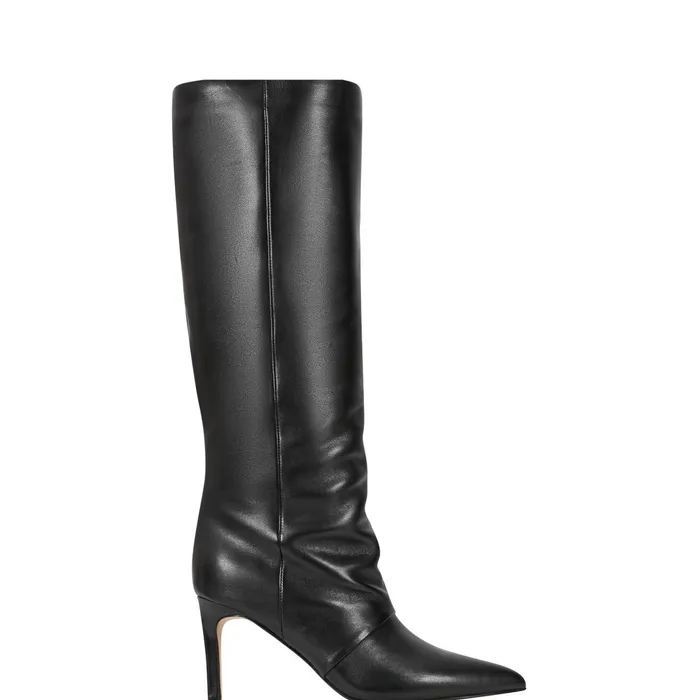 Women Narysa Dress Boot Black Leather Marc Fisher Boots
