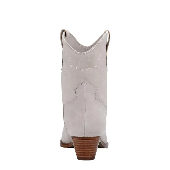 Women Nonie Western Ankle Bootie Taupe Leather Marc Fisher Booties
