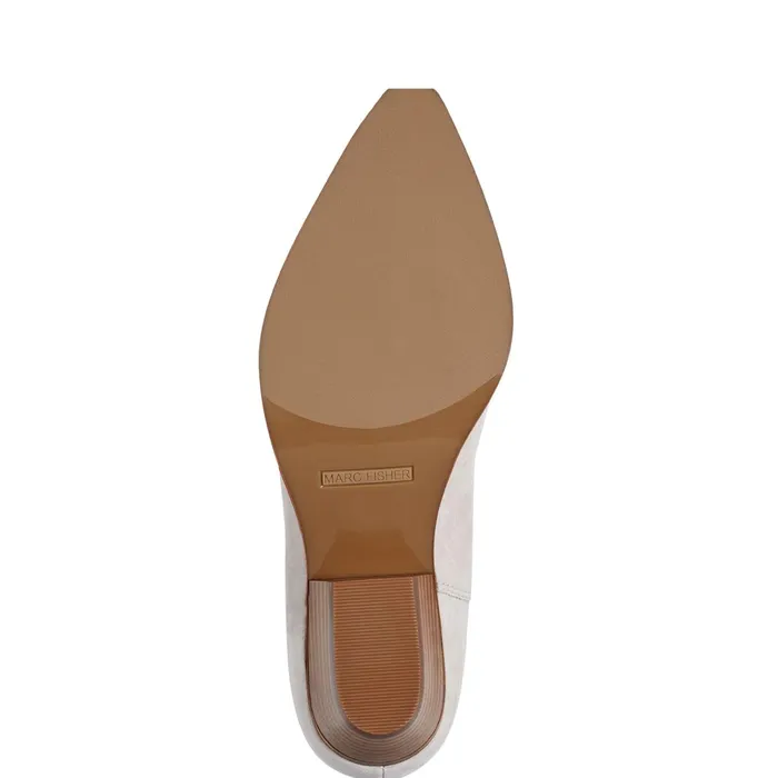 Women Nonie Western Ankle Bootie Taupe Leather Marc Fisher Booties