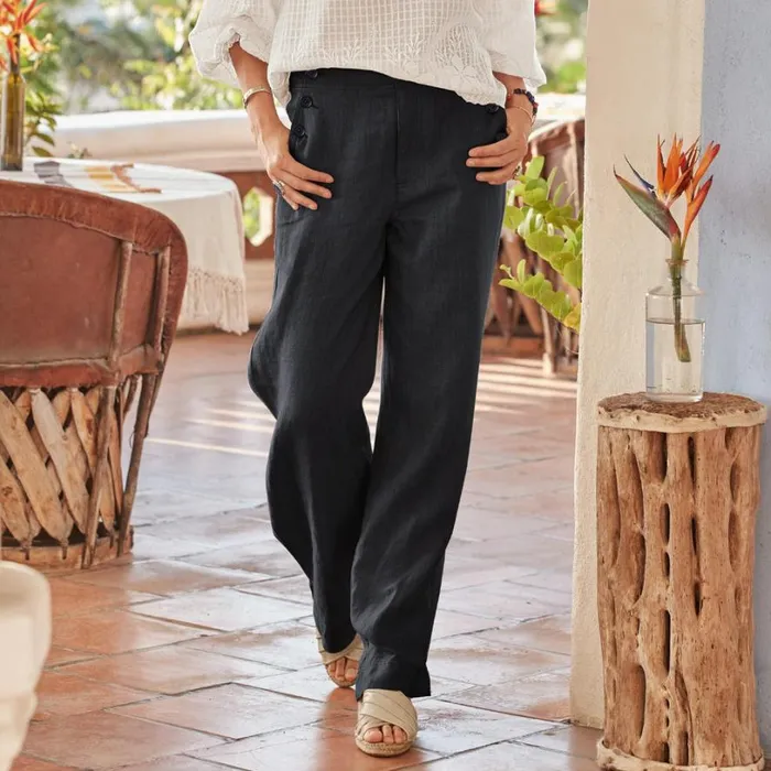 Women Oaklee Easy Pants Petite Flax Sundance Catalog Petite Styles