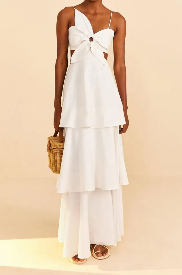Women OffWhite Flower Maxi Dress Offwhite FARM Rio Maxi Dresses