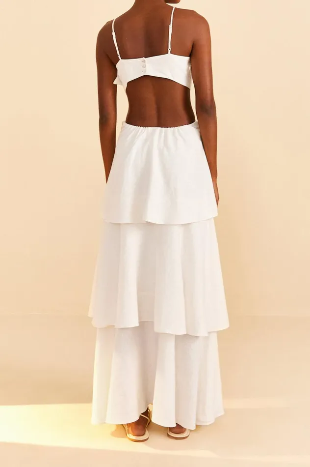 Women OffWhite Flower Maxi Dress Offwhite FARM Rio Maxi Dresses