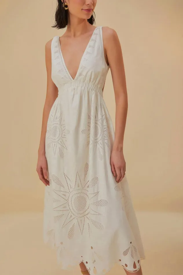 Women OffWhite Maxi Richelieu Lenzing Ecovero Euroflax Maxi Dress Offwhite FARM Rio Maxi Dresses Women OffWhite Maxi Richelieu Lenzing Ecovero Euroflax Maxi Dress Offwhite FARM Rio Maxi Dresses