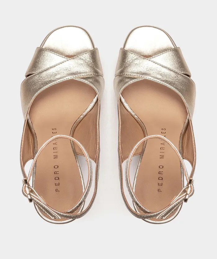 Women Otranto Metallic 8211 Heeled Sandals Pedro Miralles