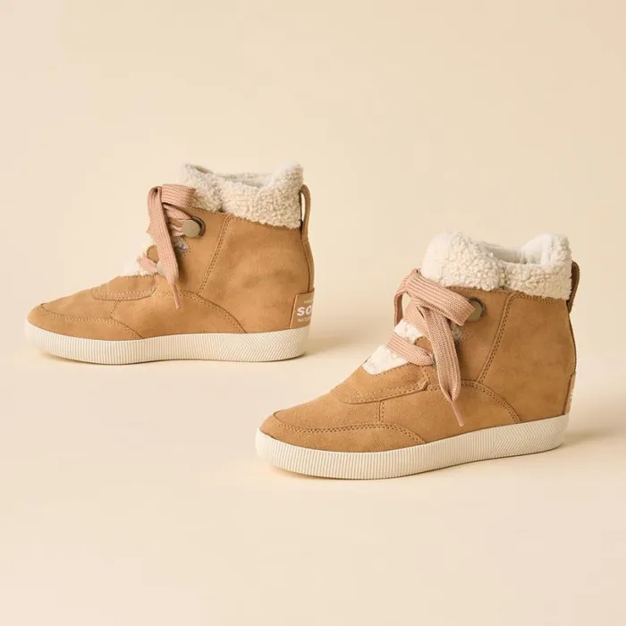 Women Out N About Cozy Wedge Boots Black Sundance Catalog Boots