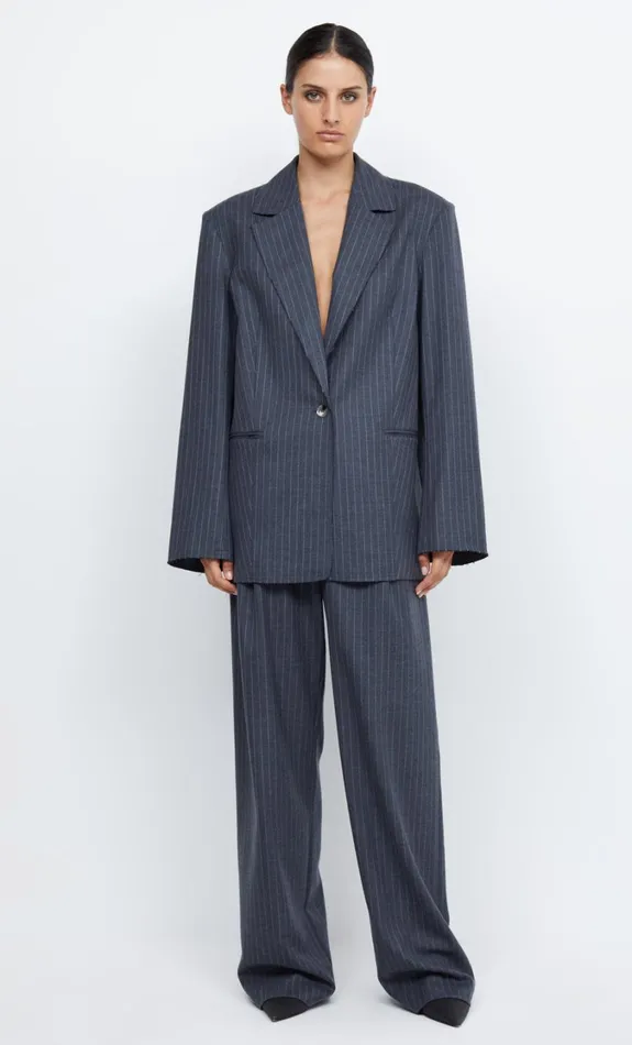 Women Outerwear Bec Bridge PINE BLAZER Charcoal Pinstripe