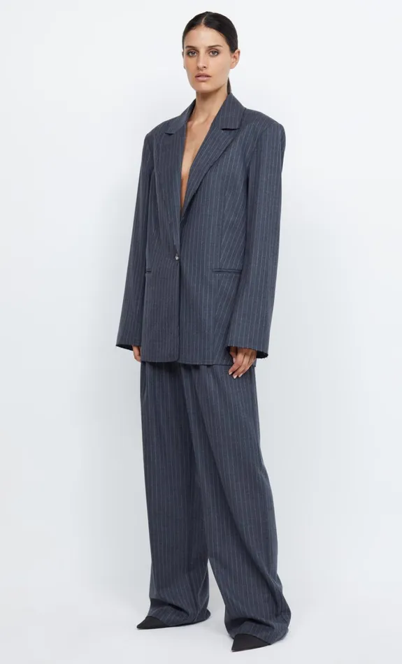 Women Outerwear Bec Bridge PINE BLAZER Charcoal Pinstripe