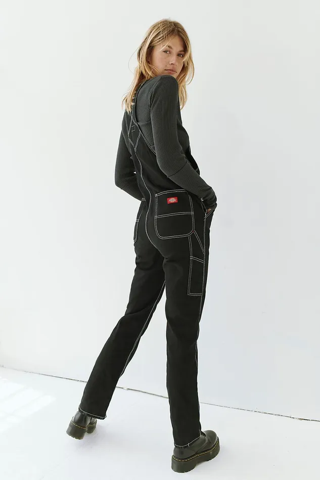 Women Overalls Free People Dickies Relaxed Overalls Black