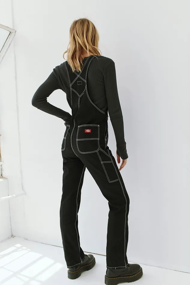 Women Overalls Free People Dickies Relaxed Overalls Black