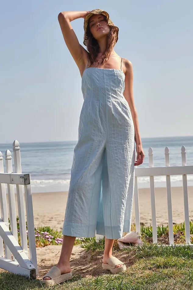 Women Pants Free People Devon Jumpsuit Hint Of Sky