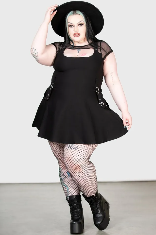 Women Party Killstar Kounter Kulture Skater Dress