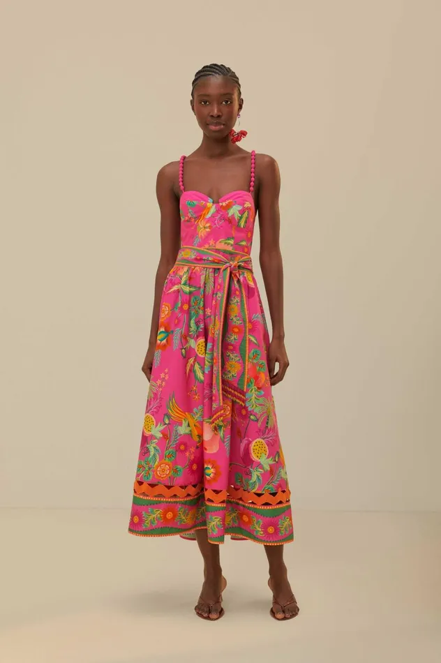 Women Pink Delicate Fruit Garden Organic Cotton Midi Dress Delicate Fruit Garden Pink FARM Rio Midi Dresses Women Pink Delicate Fruit Garden Organic Cotton Midi Dress Delicate Fruit Garden Pink FARM Rio Midi Dresses