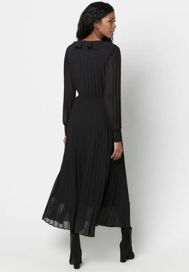 Women Pleated Tully Midi Dress Ombre Leopard Buffalo David Bitton Dresses and Jumpsuits