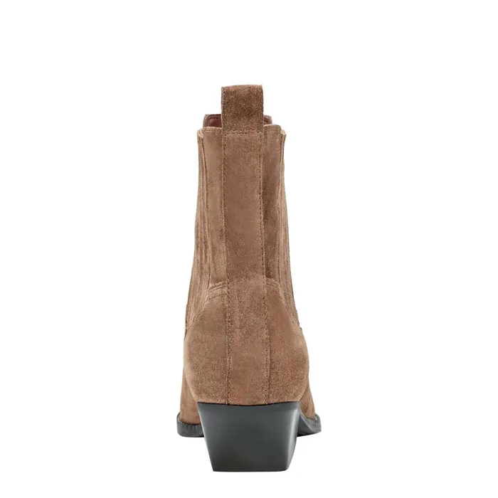 Women Pryce Western Bootie Natural Suede Marc Fisher Casual Boots