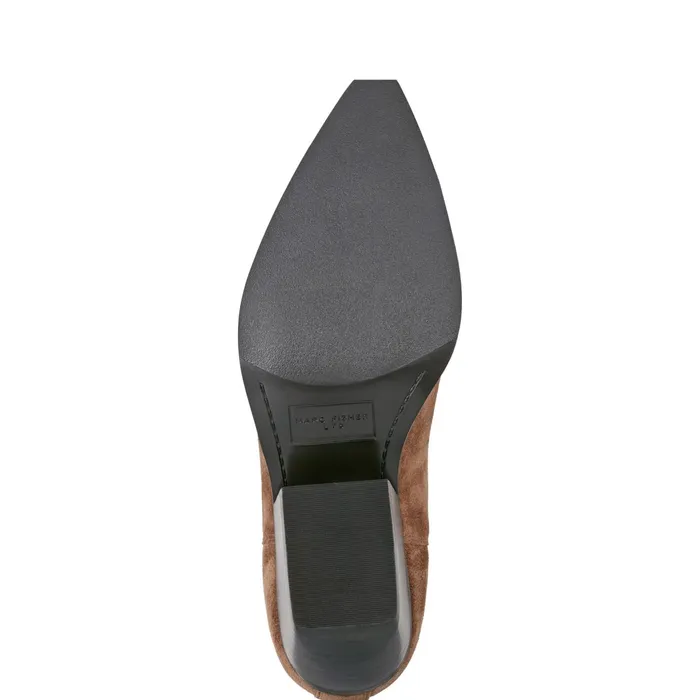 Women Pryce Western Bootie Natural Suede Marc Fisher Casual Boots