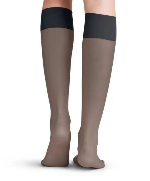 Women Pure Matt 20 DEN Women Kneehigh Socks Graphite FALKE Fullyfashioned Stockings