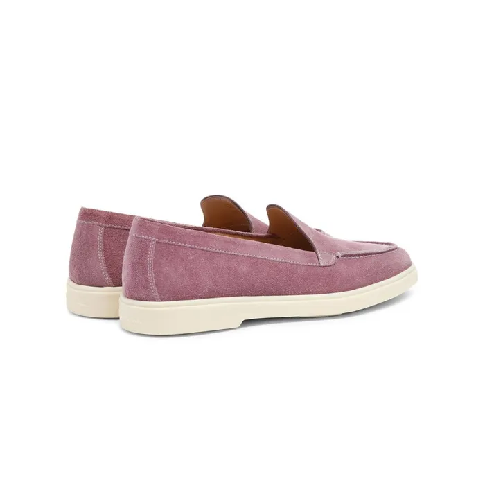 Women Purple Suede Loafer Santoni Loafers