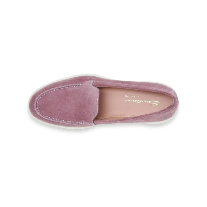 Women Purple Suede Loafer Santoni Loafers