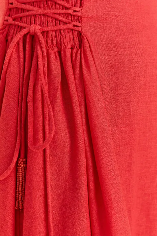 Women Red Sleeveless Midi Dress Red FARM Rio Midi Dresses