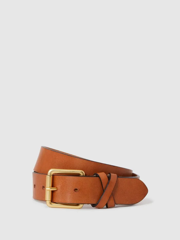 Women Reiss Belts Annie Leather Buckle Belt Tan