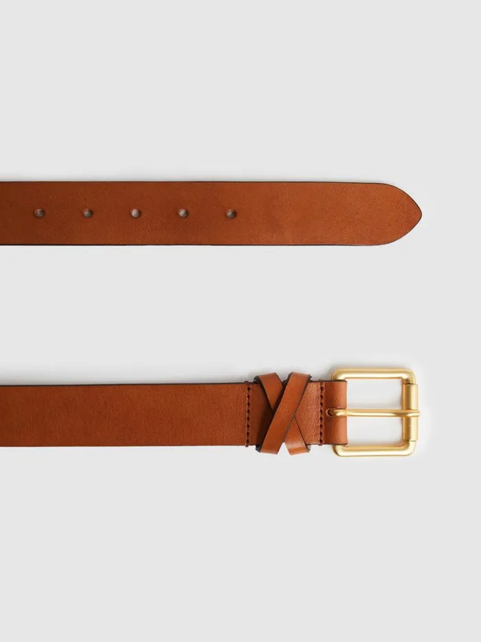 Women Reiss Belts Annie Leather Buckle Belt Tan