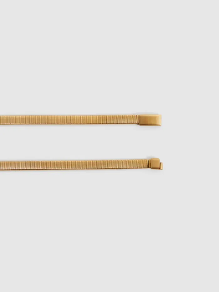 Women Reiss Belts Ella Elasticated Chain Belt Gold