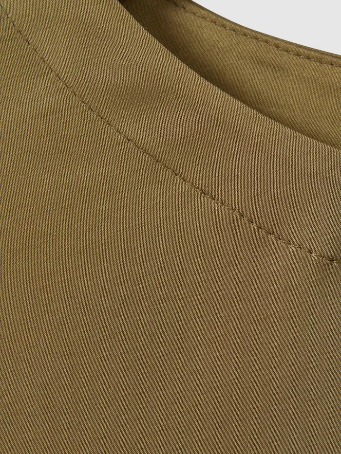 Women Reiss Blouses and Shirts Anya Relaxed Satin Blouse Khaki