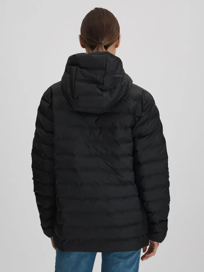Women Reiss Coats Hooded Puffer Jacket Black