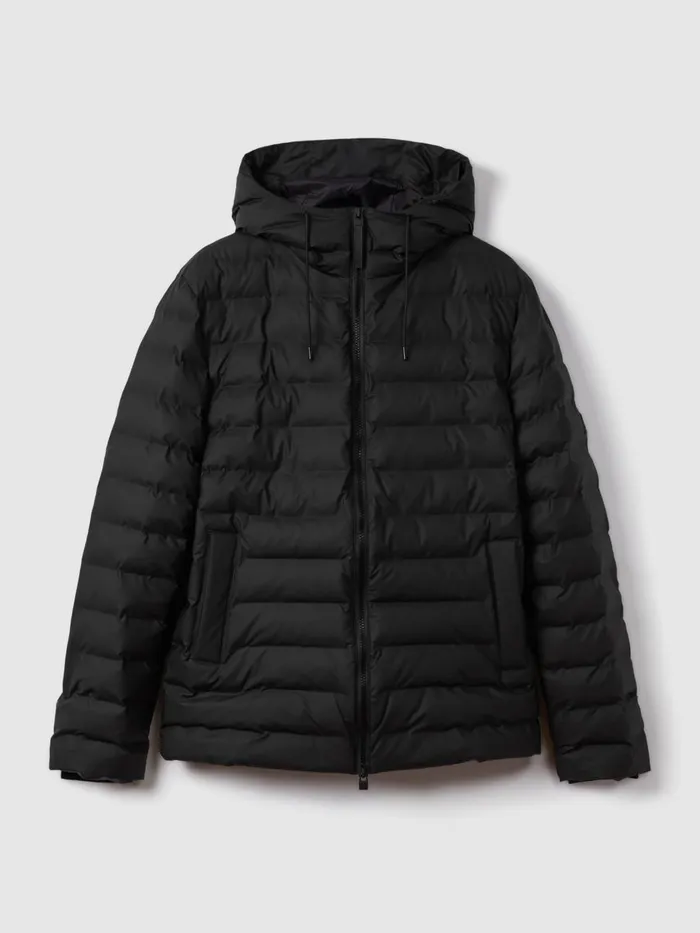 Women Reiss Coats Hooded Puffer Jacket Black