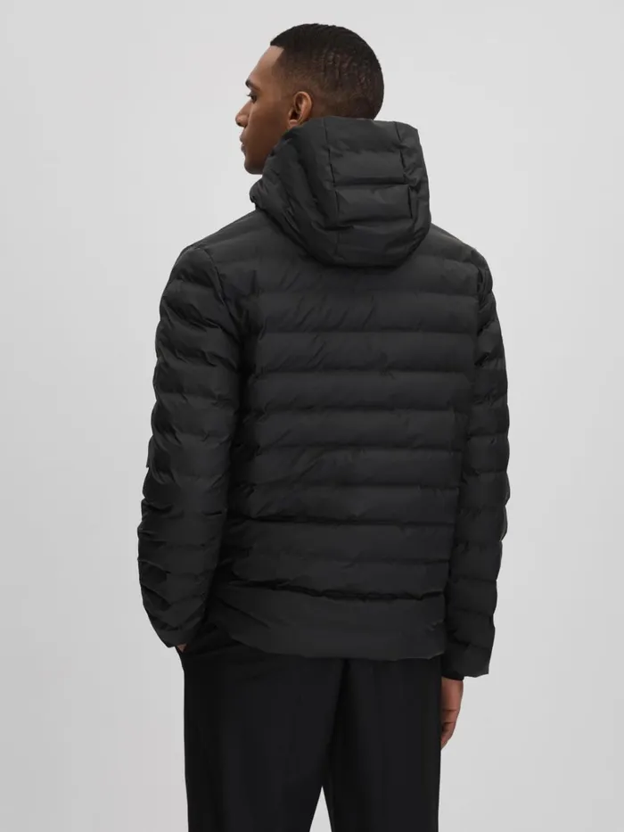 Women Reiss Coats Hooded Puffer Jacket Black