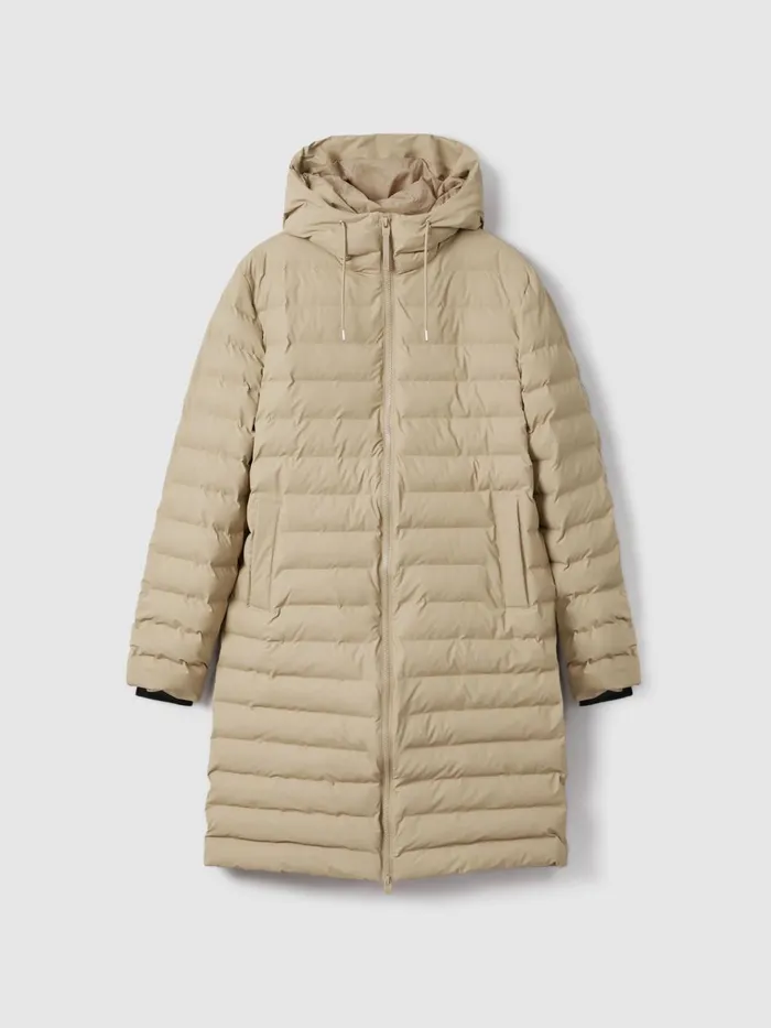 Women Reiss Coats Long Waterproof Puffer Jacket Sand