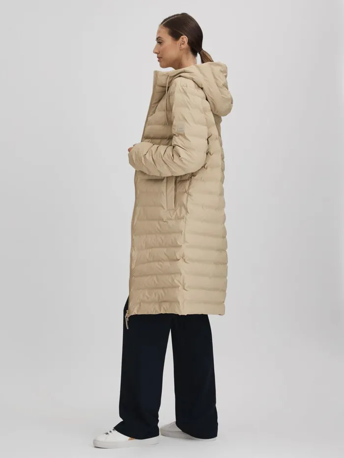 Women Reiss Coats Long Waterproof Puffer Jacket Sand