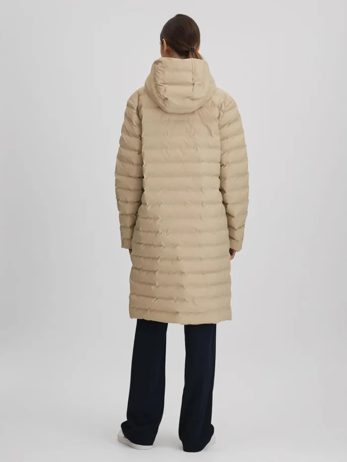 Women Reiss Coats Long Waterproof Puffer Jacket Sand