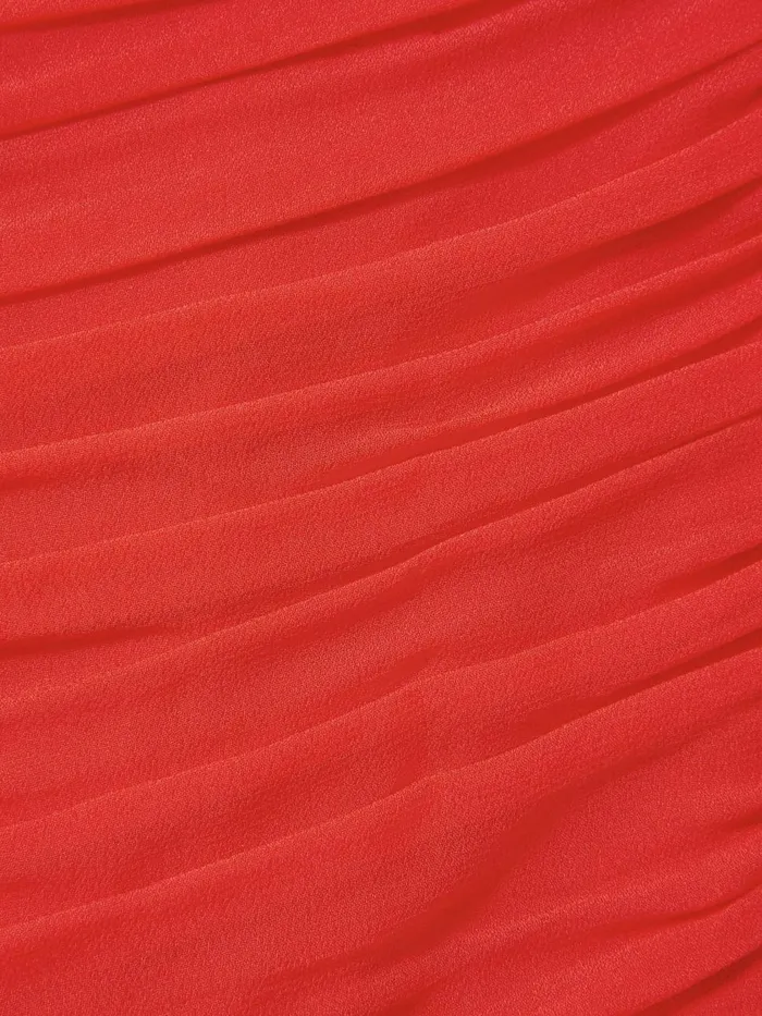 Women Reiss Dresses Saffy Ruched Bodycon Midi Dress Coral