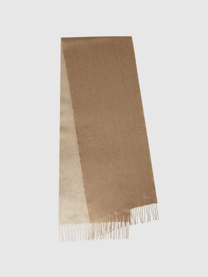 Women Reiss Hats Gloves and Scarves Picton WoolCashmere Scarf Camel