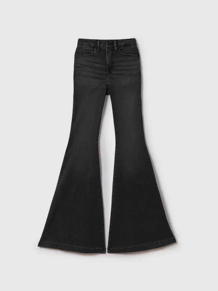 Women Reiss Jeans American Good American Super Flared Jeans Black