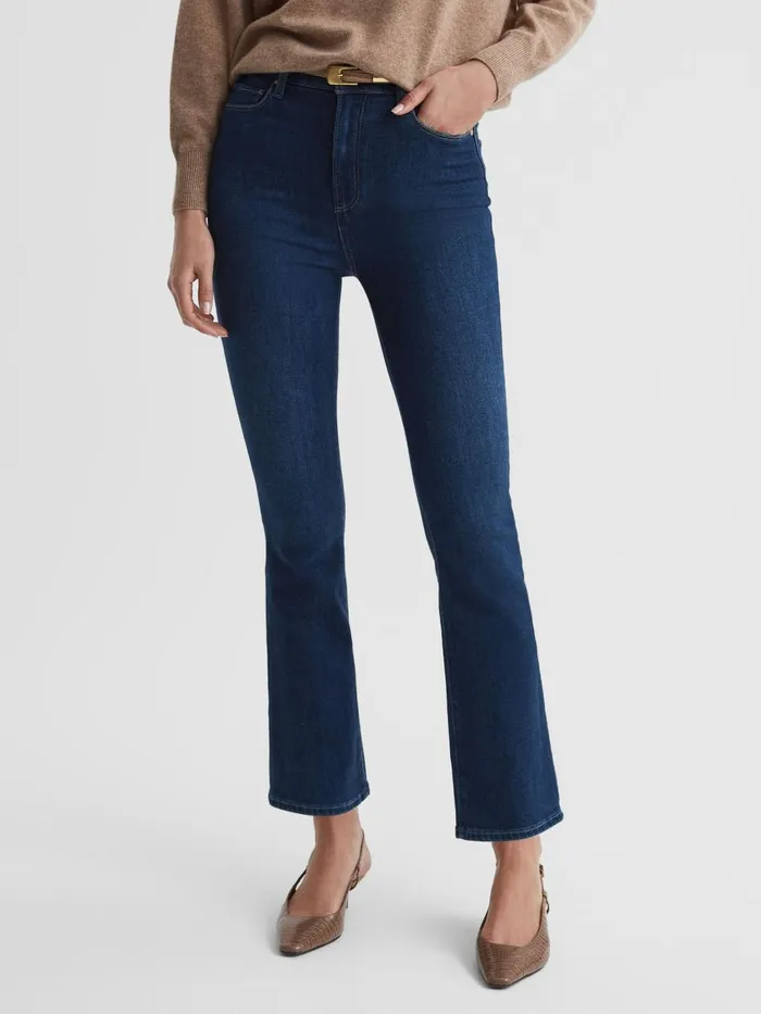 Women Reiss Jeans High Rise Flared Jeans Timeless Blue