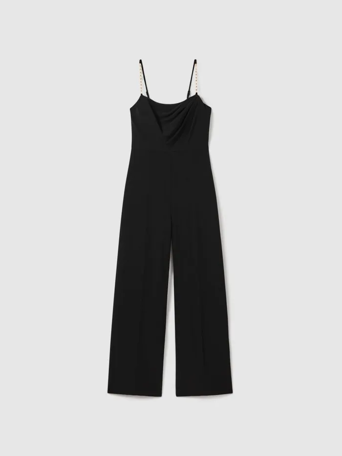 Women Reiss Jumpsuits and Playsuits Cowl Neck Jumpsuit Black