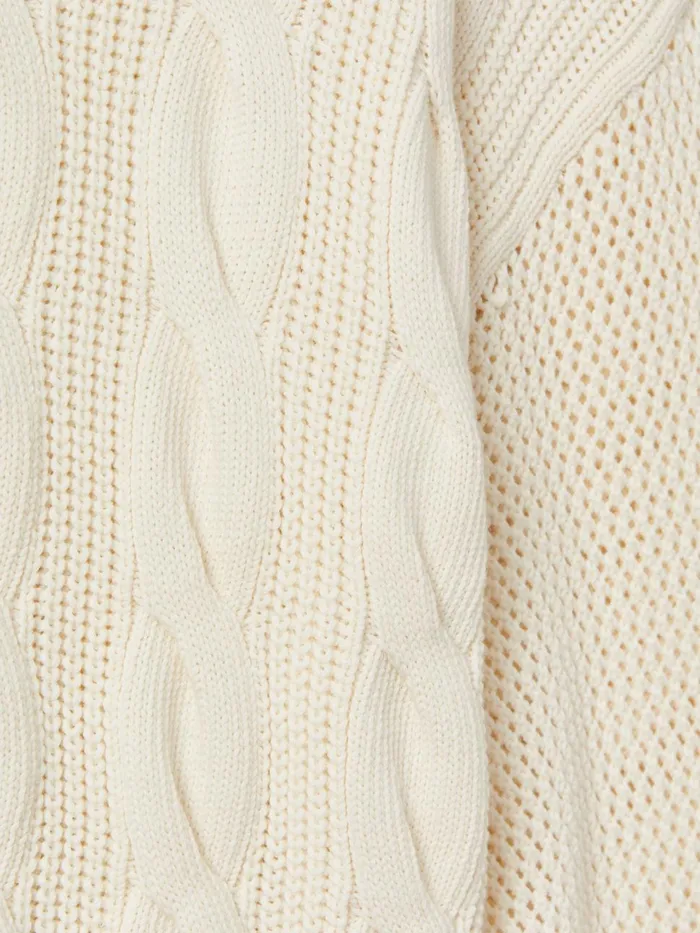 Women Reiss Knitwear Cotton Blend Knitted Jumper Ivory
